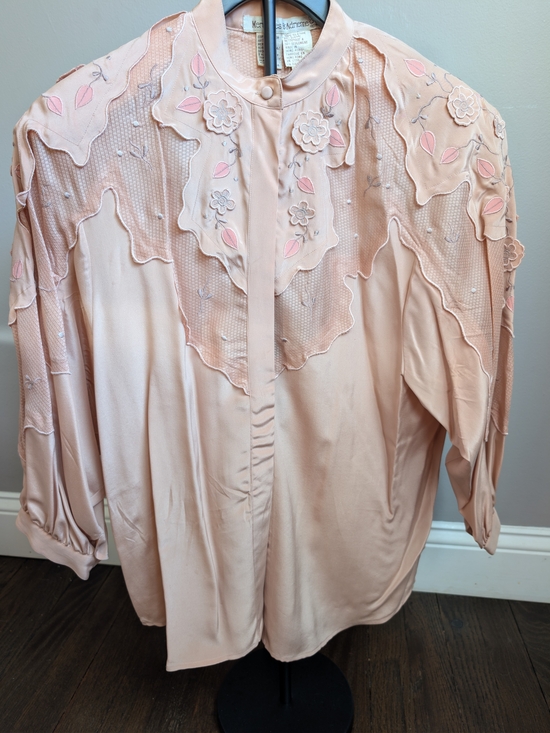 Mercedes & Adrienne Tops - 1984 Mercedes & Adrienne & Co Silk Blouse